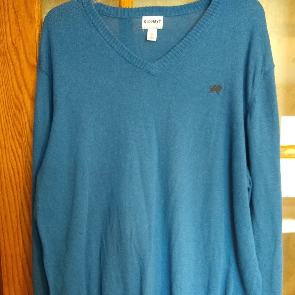 Vintage Men's Old Navy blue sweater Size XL. Y2K, Grandpacore